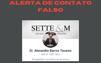 ALERTA DE CONTATO FALSO – URGENTE!